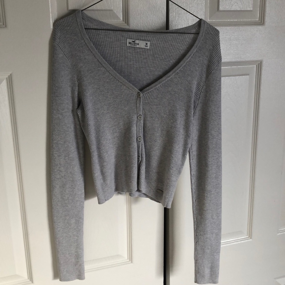 cropped cardigan like sweater